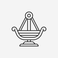 amusement park pirate ship line icon N11