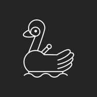 amusement park swan boats line icon N8