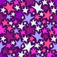 Seamless pattern with colorful stars