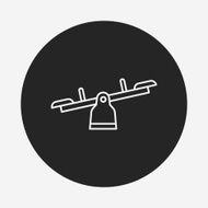 playground seesaw line icon N3