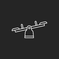 playground seesaw line icon N4