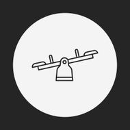 playground seesaw line icon N5