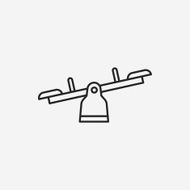 playground seesaw line icon N6