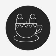 amusement park coffee-cup line icon N12