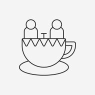 amusement park coffee-cup line icon N15