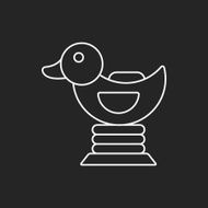 duck riding line icon N3