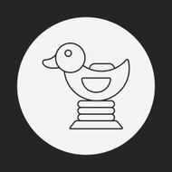 duck riding line icon N4