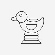 duck riding line icon N5