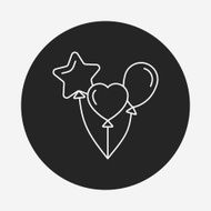 balloon line icon N17