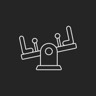 playground seesaw line icon N8