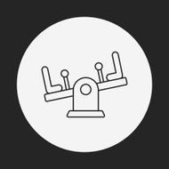 playground seesaw line icon N9