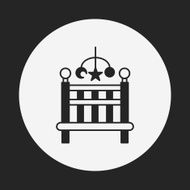 Baby bed icon N9