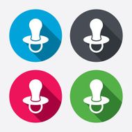 Baby&#039;s dummy sign icon Child pacifier symbol