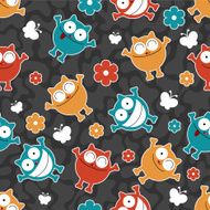 Seamless pattern with funny cats