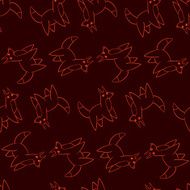 Seamless pattern with a fox N2
