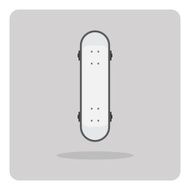 Vector of flat icon skateboard