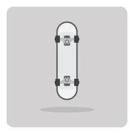 Vector of flat icon skateboard N2