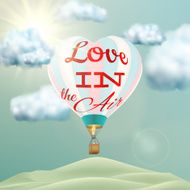 Heart shaped air balloon EPS 10 N2