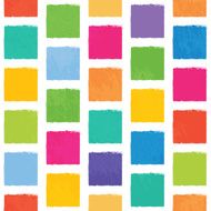 Vector seamless pattern with colorful squares jagged edges