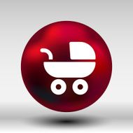 baby stroller icon maternity wheel illustration born pram N5