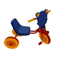 tricycle for children illustration vector isolated on white background