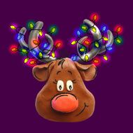 Icon of plasticine Reindeer