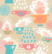 Creative seamless kitchen pattern