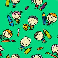 Drawing kids pattern