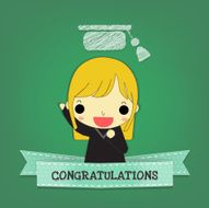 graduate with ribbon and board