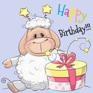 Sheep with gift