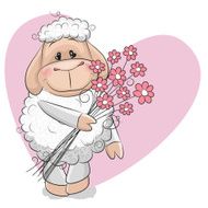 Sheep with flowers N2