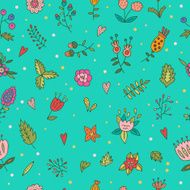 Hand drawn seamless floral pattern N2