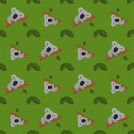 Vector Seamless Pattern Background of Happy Koala