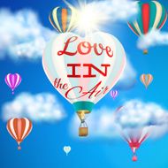 Heart shaped air balloon EPS 10 N3