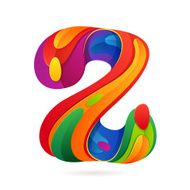 Z letter volume colorful logo with splash