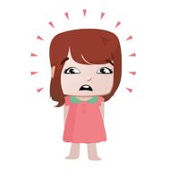 Disgusted little girl