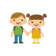 Cartoon School Children N5