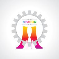 fashion illustration background with creative shoes stock vector