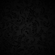 Black Seamless floral Pattern