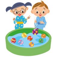 child who does yoyo fishing