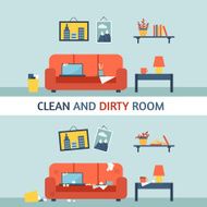 Dirty and clean room