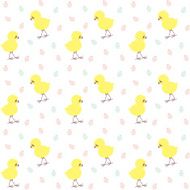 Easter pattern with chicken and eggs