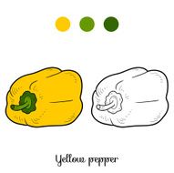 Coloring book fruits and vegetables (pepper) N2