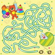 Maze for kids - help the baby to get toys