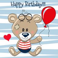 Bear with balloon