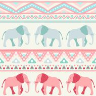 Animal seamless vector pattern of elephant N5