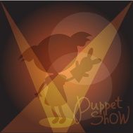 Illustration small kids with hand puppet toy Vector N12