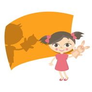 Illustration small kids with hand puppet toy Vector N18