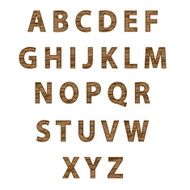 Textured tree font Vector