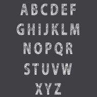 Sketch textured font Vector N6